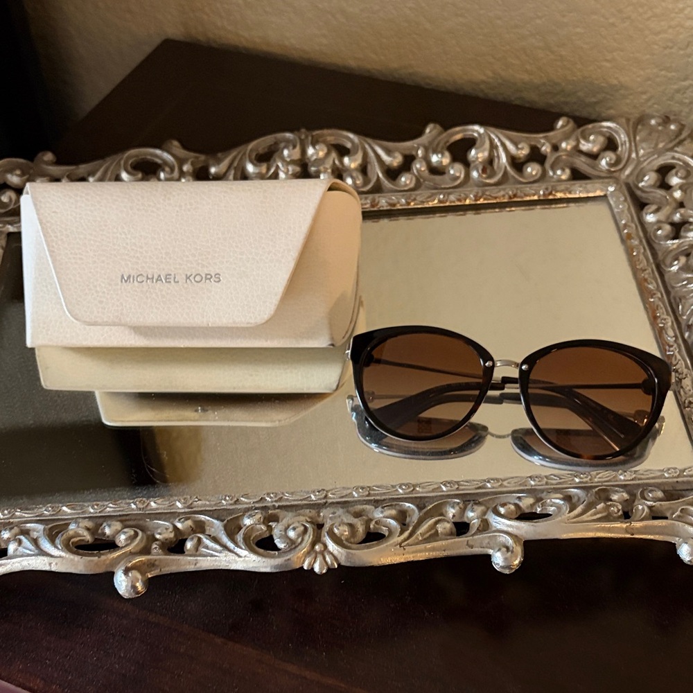 Michael Kors Brown Sunglasses with Cream Case